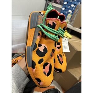 Adidas Hu NMD Pharrell Mens Size 12 Shoes Animal Print Focus Orange Black NEW